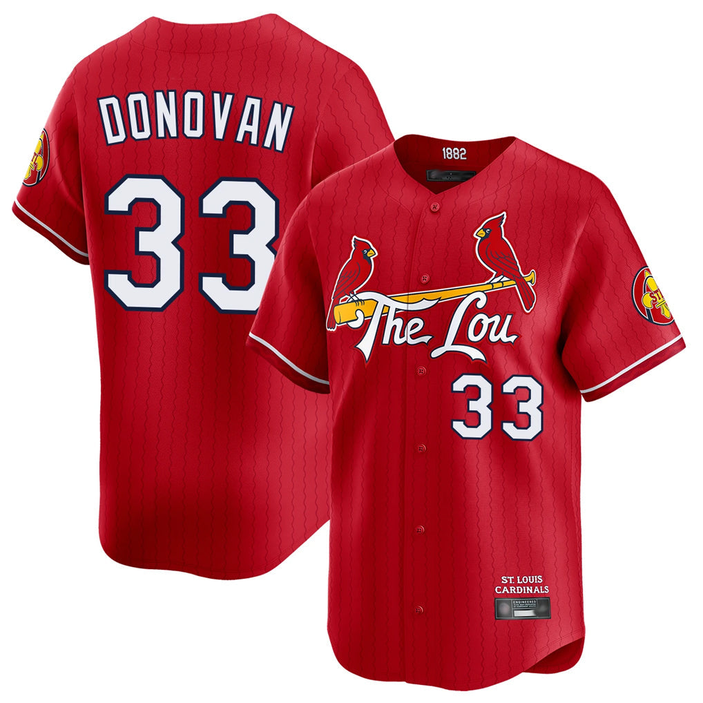 St. Louis Cardinals #33 Brendan Donovan Player Red City Connect Limited Gdoa Stitched Jerseys