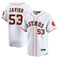 H.Astros #53 Cristian Javier Player White Home Limited Gdoa Stitched Jerseys