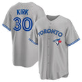 T.Blue Jays #30 Alejandro Kirk Player Gray Home Game Stitched Jerseys