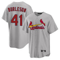 St. Louis Cardinals #41 Alec Burlesona Player Gray Home Game Gdoa Stitched Jerseys