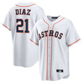 H.Astros #21 Yainer Diaz Player White Home Game Gdoa Stitched Jerseys