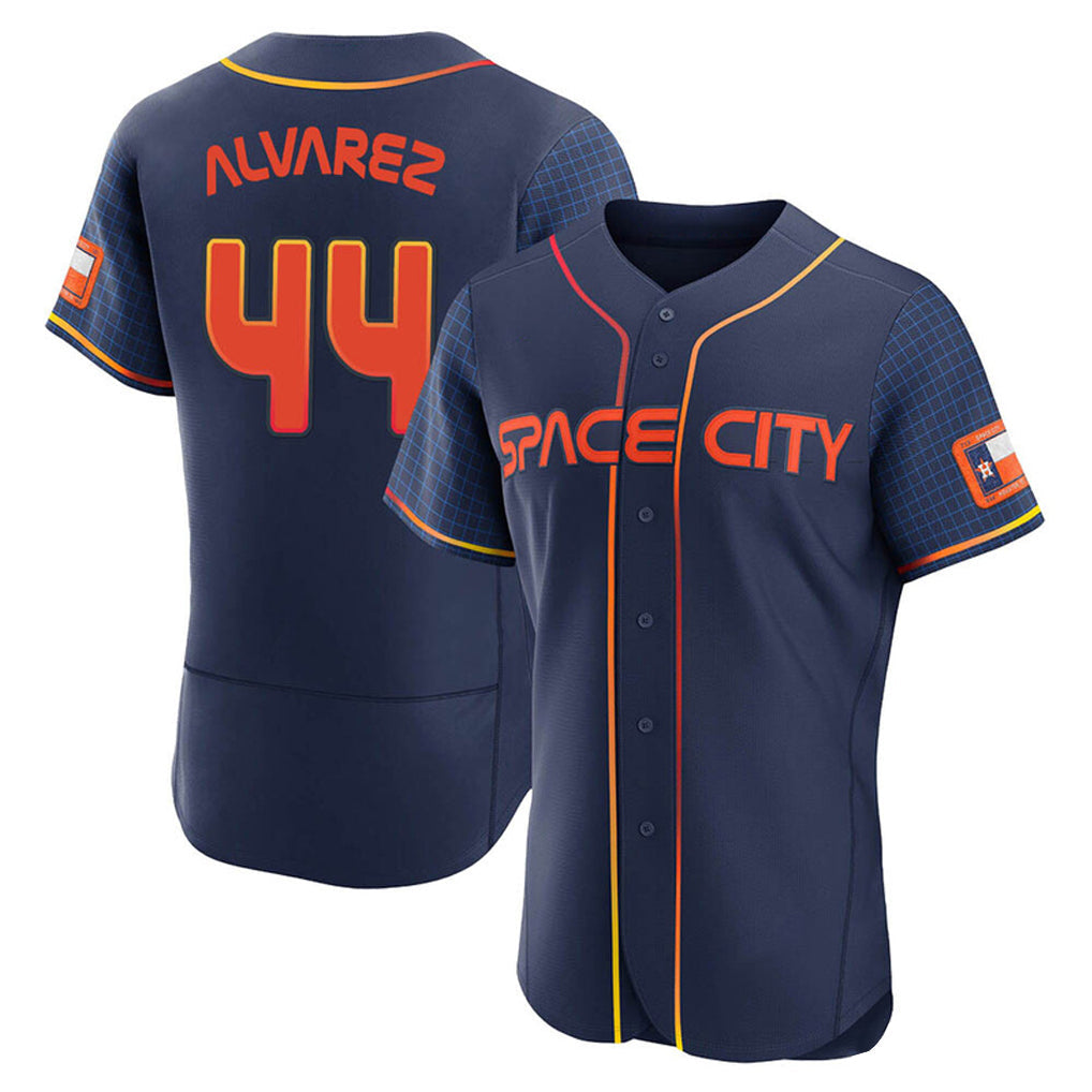 H.Astros #44 Yordan Alvarez Player Navy City Connect Limited Elite Home Gdoa Stitched Jerseys