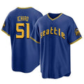 S.Mariners #51 Ichiro Suzuki Player Royal City Connect Home Game Gdoa Stitched Jerseys