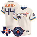 H.Astros #44 Yordan Alvarez Player Cream City Connect Texas Patch Vapor Premier Limited Home Gdoa Stitched Jerseys