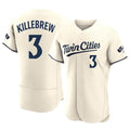 M.Twins #3 Harmon Killebrew Player Cream Home Limited Elite Gdoa Stitched Jerseys