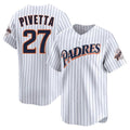 S.Diego Padres #27 Nick Pivetta Player White Cooperstown Collection Limited Home Stitched Jerseys