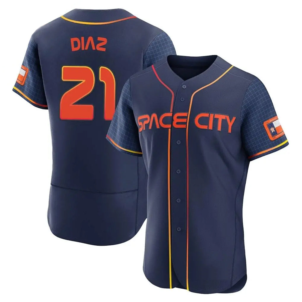 H.Astros #21 Yainer Diaz Player Navy City Connect Limited Elite Home Gdoa Stitched Jerseys