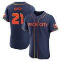H.Astros #21 Yainer Diaz Player Navy City Connect Limited Elite Home Gdoa Stitched Jerseys