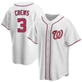 W.Nationals #3 Dylan Crews Player White Game Replica Stitched  Jerseys