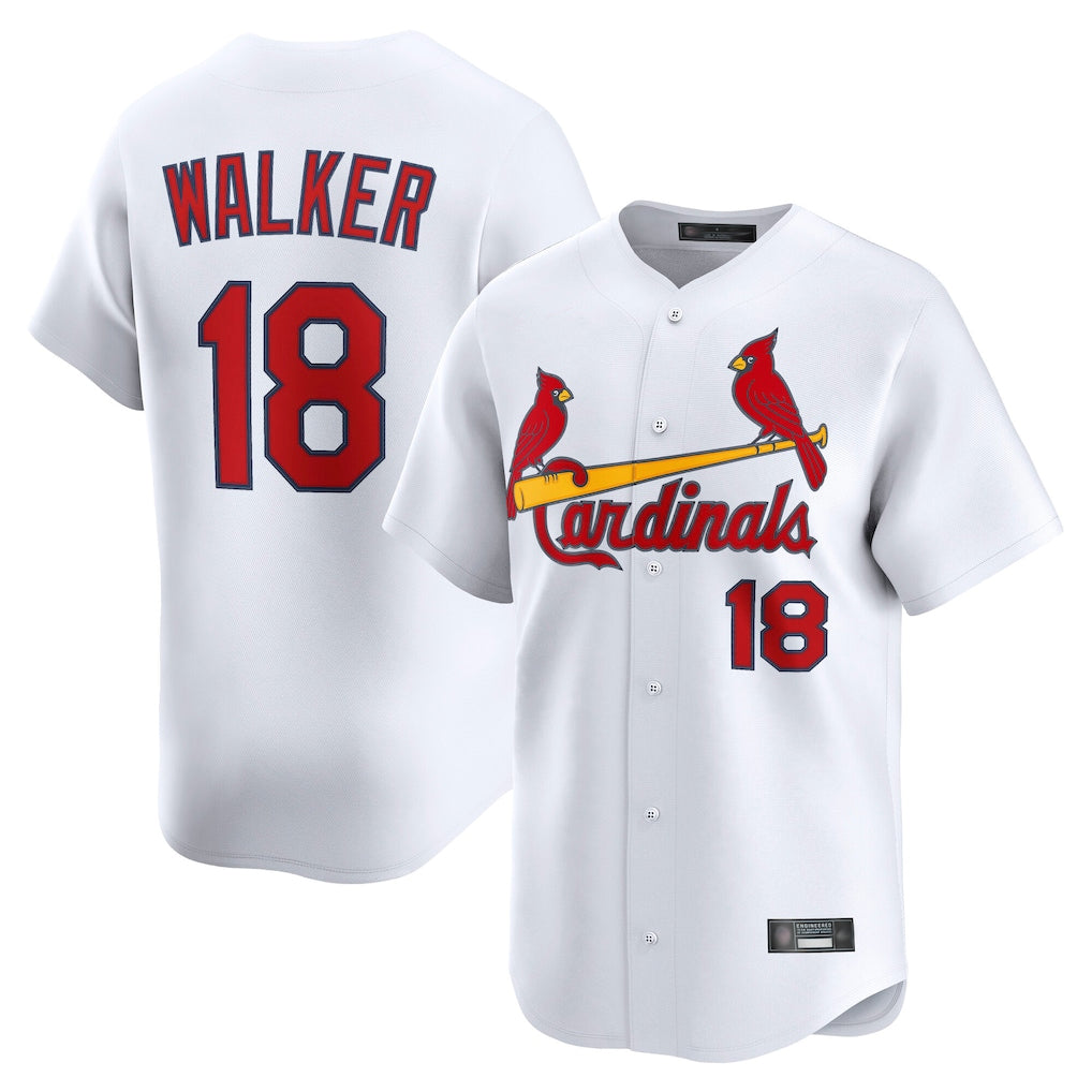 St. Louis Cardinals #18 Jordan Walker Player White Home Limited Stitched Jerseys