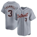 D.Tigers #3 Alan Trammell Player Gray Home Limited Gdoa Stitched Jerseys