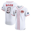 C.Reds #9 Matt McLain Player White Speedway Classic Limited Elite Home Gdoa Stitched Jerseys