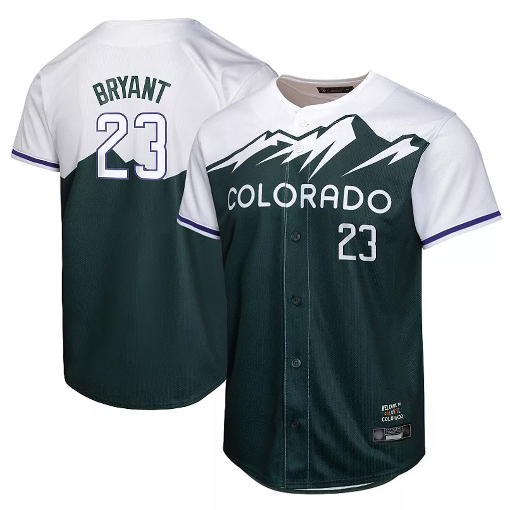C.Rockies #23 Kris Bryant Player Green City Connect Limited Home Game Gdoa Stitched Jerseys