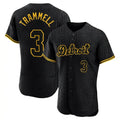 D.Tigers #3 Alan Trammell Player Black Snake Skin City Limited Elite Home Gdoa Stitched Jerseys