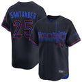 T.Blue Jays #25 Anthony Santander Player Black&Blue City Connect Limited Stitched Jerseys