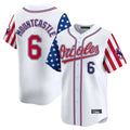 B.Orioles #6 Ryan Mountcastle Player White Independence Day Vapor Premier Home Game Gdoa Stitched Jerseys