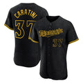 M.Twins #37 Victor Caratini Player Black Snake Skin City Home Limited Elite Gdoa Stitched Jerseys