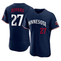 M.Twins #27 Ryan Jeffers Player Navy Replica Home Limited Elite Gdoa Stitched Jerseys