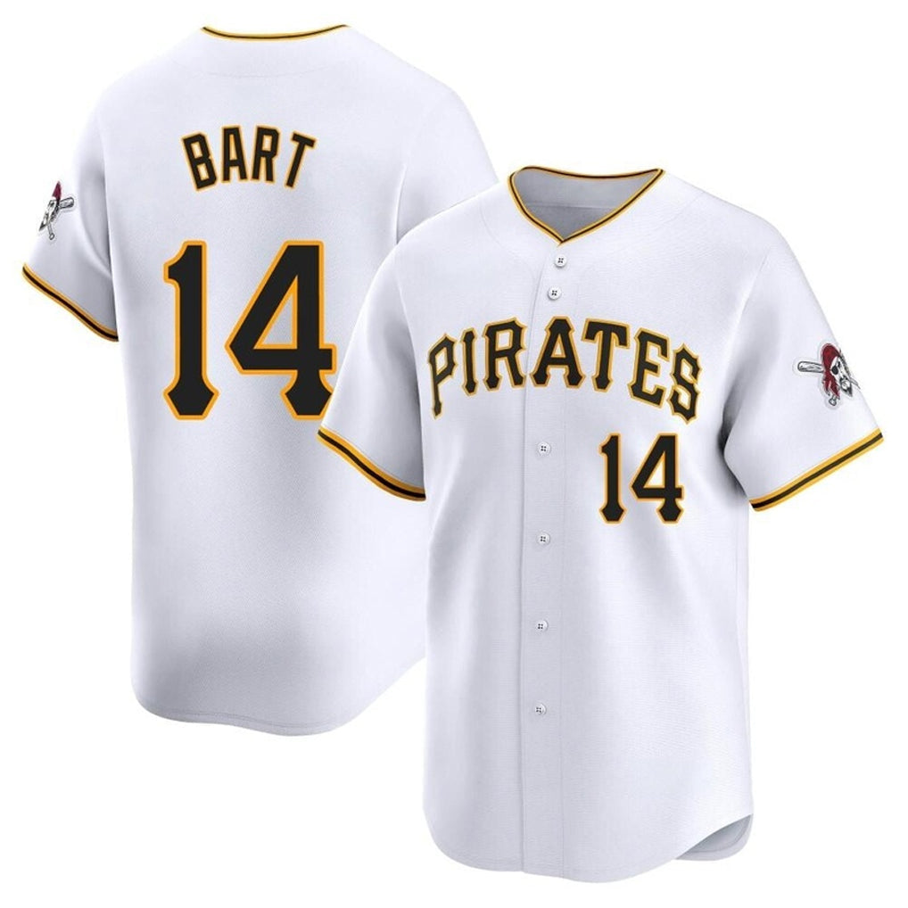 P.Pirates #14 Joey Bart Player White Home Limited Stitched Jerseys