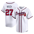 A.Braves #27 Austin Riley Player White Limited Home Game Gdoa Stitched Jerseys