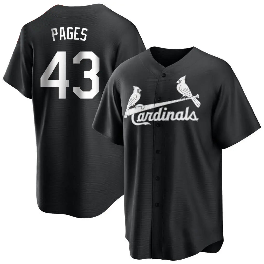 St. Louis Cardinals #43 Pedro Pages Player Black City Connect Home Limited Gdoa Stitched Jerseys