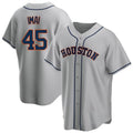 H.Astros #45 Tatsuya Imai Player Gray Home Game Gdoa Stitched Jerseys
