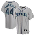 S.Mariners #44 Julio Rodriguez Player Gray Home Game Stitched Jerseys