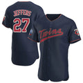 M.Twins #27 Ryan Jeffers Player Navy 60th Home Limited Elite Gdoa Stitched Jerseys