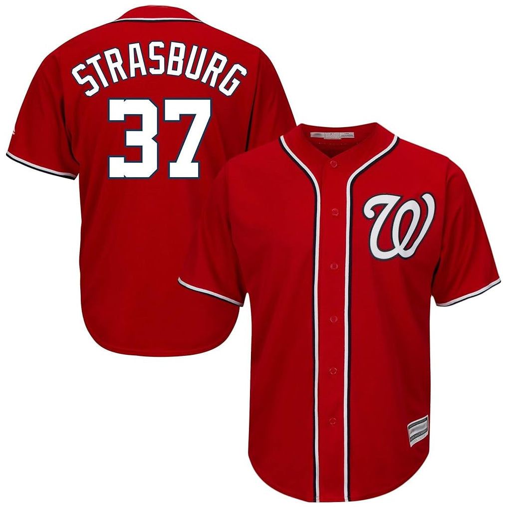 W.Nationals #37 Stephen Strasburg Player Red Cool Alternate Player Gdoa Stitched Jerseys