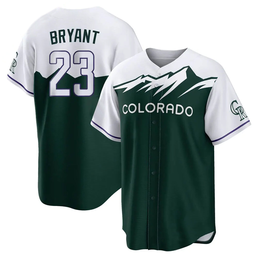 C.Rockies #23 Kris Bryant Player Green City Connect Home Game Gdoa Stitched Jerseys