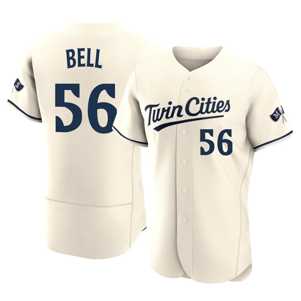 M.Twins #56 Josh Bell Player Cream Home Limited Elite Gdoa Stitched Jerseys