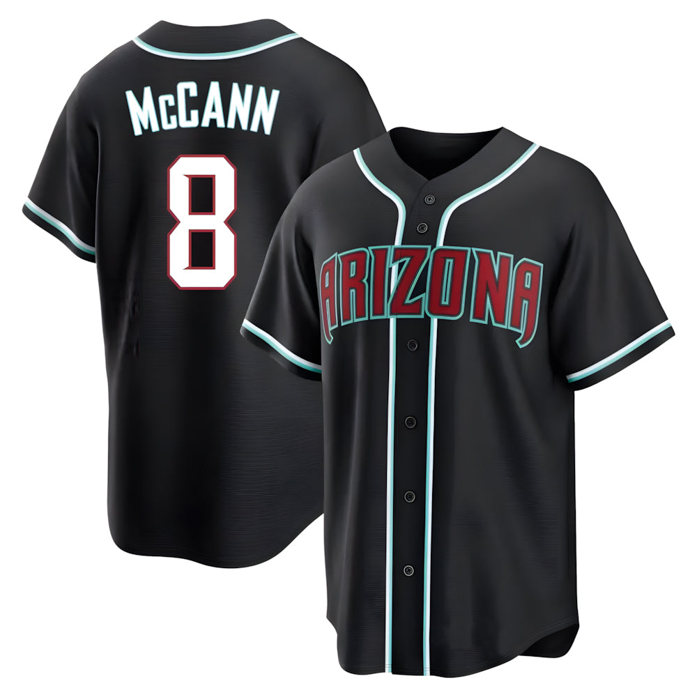 A.Diamondbacks #8 James McCann Player Black Replica Fashion Out Stitched Jersey