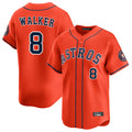 H.Astros #8 Christian Walker Player Orange Home Limited Gdoa Stitched Jerseys