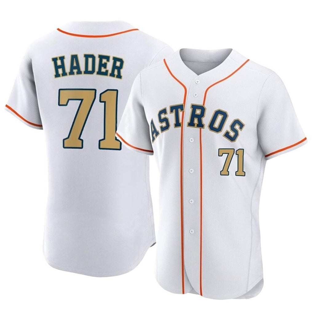 H.Astros #71 Josh Hader Player Gold Collection Limited Elite Home Gdoa Stitched Jerseys