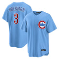 C.Cubs #3 Alex Bregman Player Light Blue Home Game Gdoa Stitched Jerseys