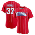 M.Marlins #37 Anthony Bender Player Red City Connect Home Limited Elite Gdoa Stitched Jerseys