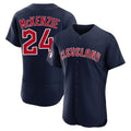 C.Guardians #24 Triston McKenzie Player Navy Limited Elite Home Gdoa Stitched Jerseys