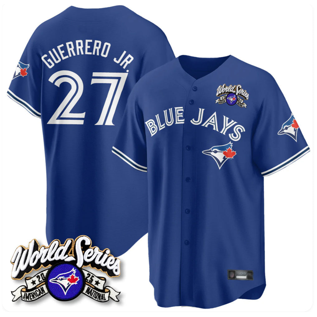 T.Blue Jays #27 Vladimir Guerrero Jr. Player Navy 2025 American League All Gdoa Stitched Jerseys