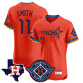 H.Astros #11 Cam Smith Player Orange City Connect Texas Patch Vapor Premier Limited Elite Home Gdoa Stitched Jerseys