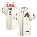 A.Diamondbacks #7 Corbin Carroll Player Cream USA 250 Fourth of July Home Game Gdoa250Ys Stitched Jerseys