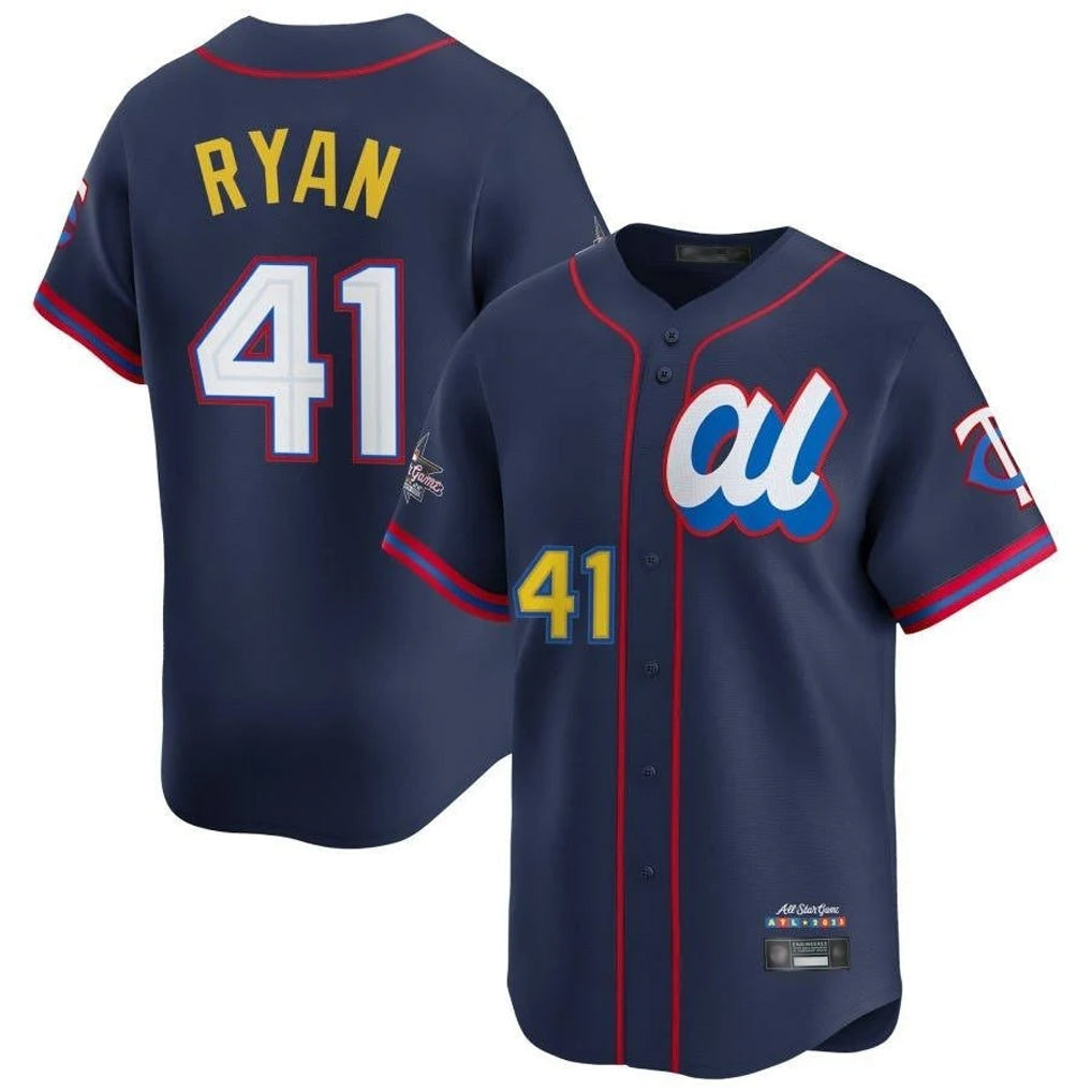 M.Twins #41 Joe Ryan Player Navy All-star Game Limited Home Gdoa Stitched Jerseys