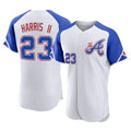 A.Braves #23 Michael Harris II Player White City Connect Limited Elite Home Game Gdoa Stitched Jerseys