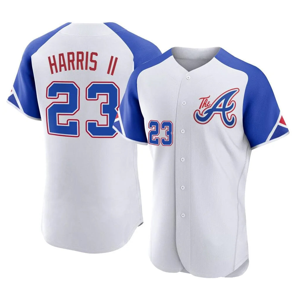A.Braves #23 Michael Harris II Player White City Connect Limited Elite Home Game Gdoa Stitched Jerseys