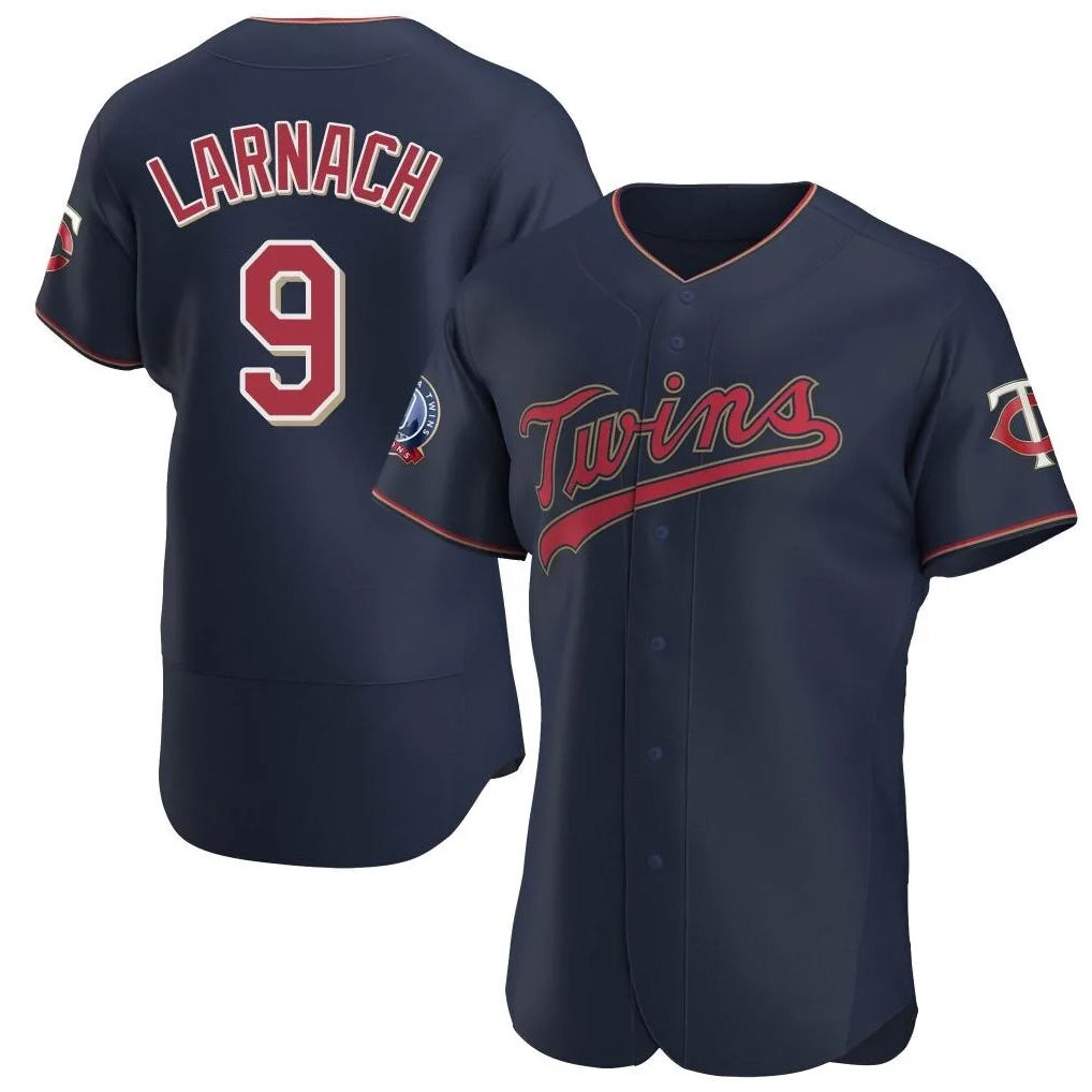 M.Twins #9 Trevor Larnach Player Navy 60th Home Limited Elite Gdoa Stitched Jerseys