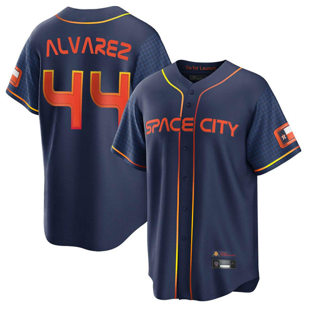H.Astros #44 Yordan Alvarez Player Navy City Connect Home Game Gdoa Stitched Jerseys