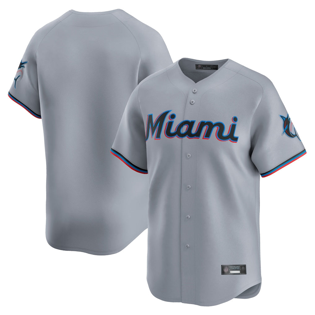 M.Marlins ## Marlins Blank Player Gray  Home Limited Gdoa Stitched Jerseys