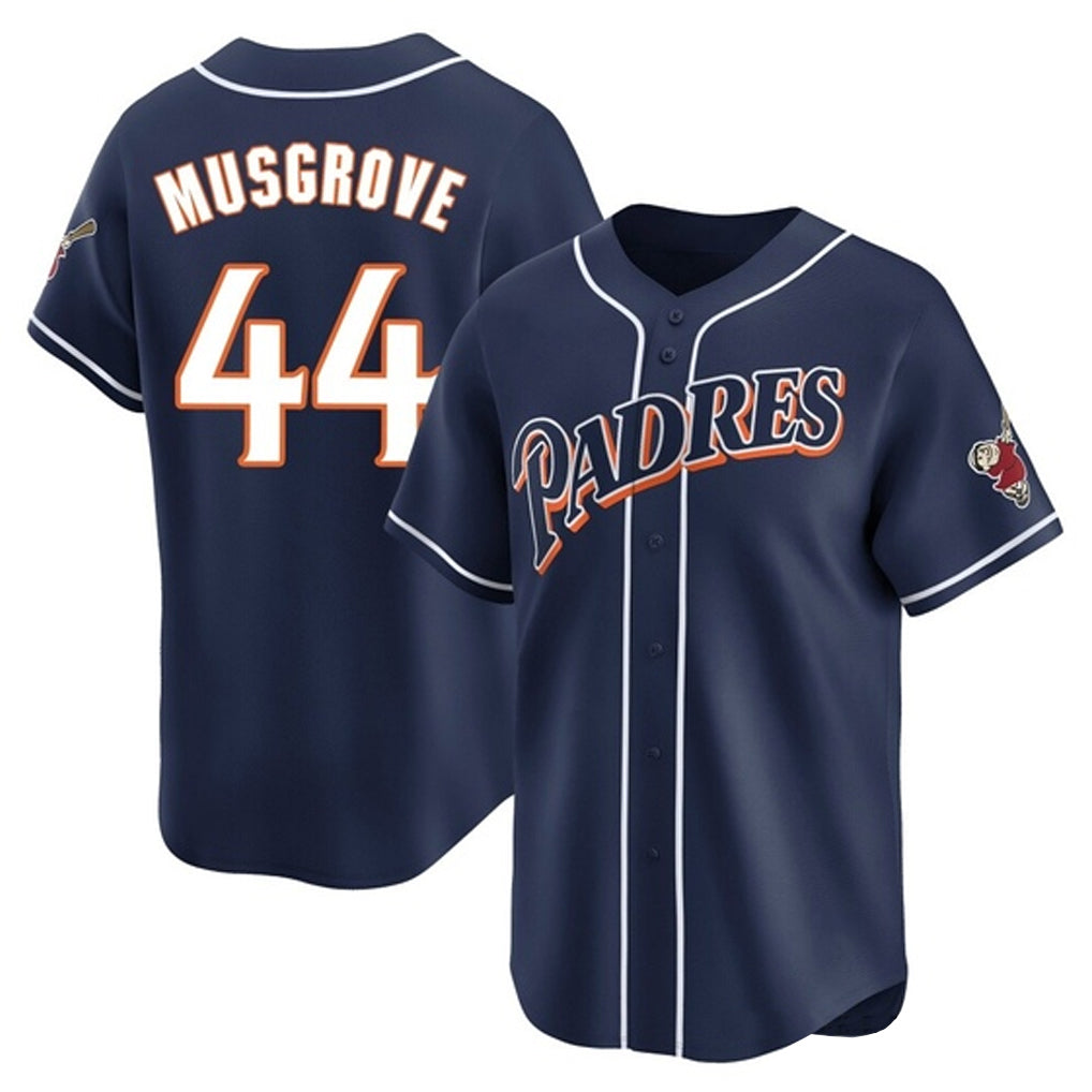 S.Diego Padres #44 Joe Musgrove Player Navy Cooperstown Collection Limited Home Gdoa Stitched Jerseys