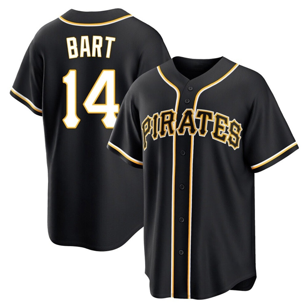 P.Pirates #14 Joey Bart Player Black Fashion Out Home Game Stitched Jerseys