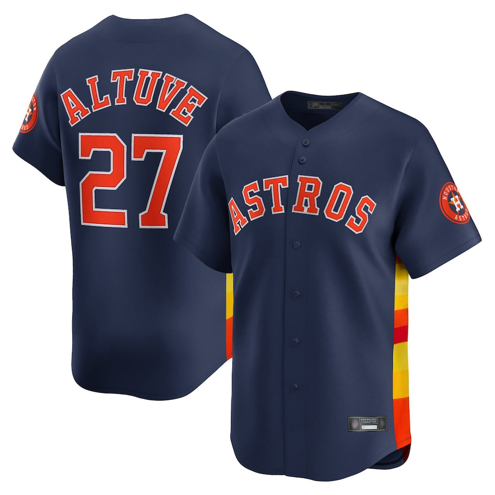 H.Astros #21 Yainer Diaz Player Navy Home Limited Gdoa Stitched Jerseys