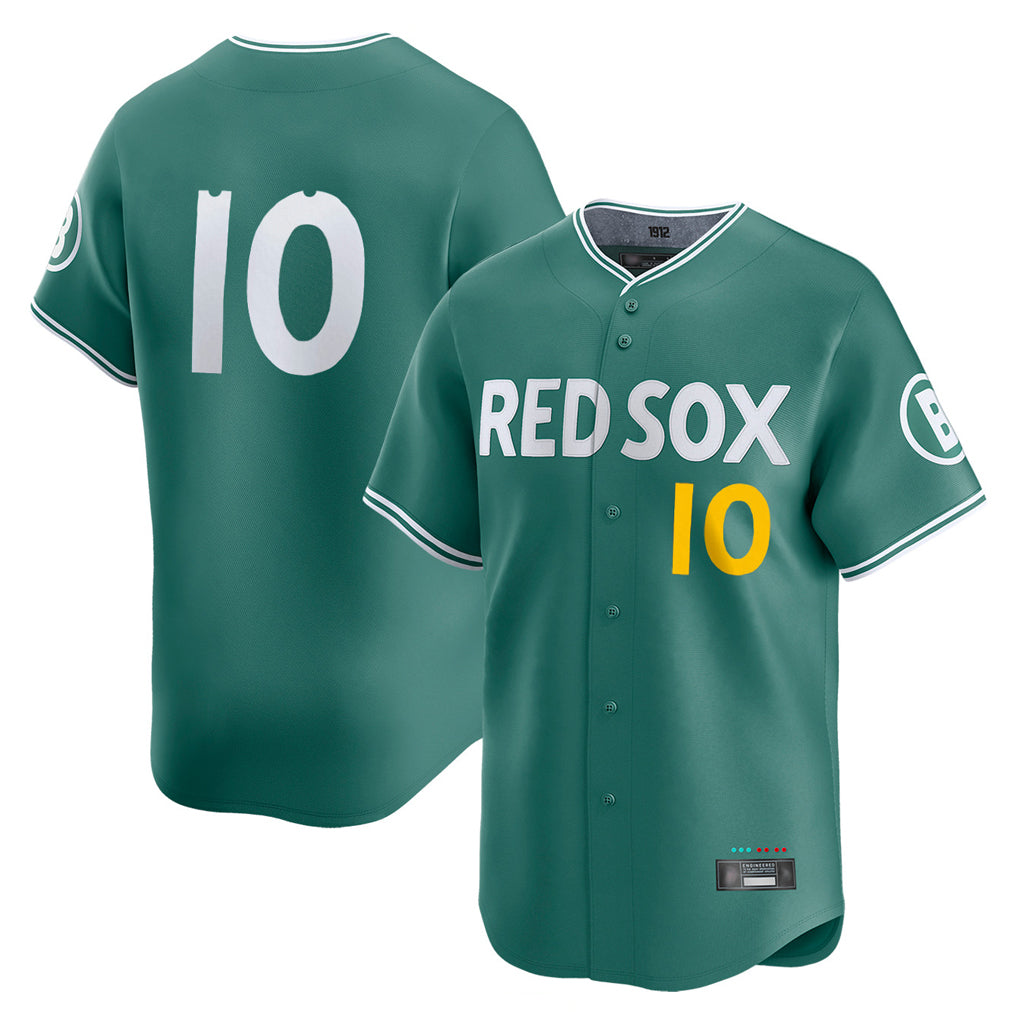 B.Red Sox #10 Trevor Story Player Green City Connect Limited Home Game Gdoa Stitched Jerseys